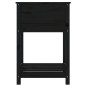 vidaXL Jardinera con estante madera maciza de pino negro 54x54x81 cm vidaXL Jardinera con estante madera maciza de pino negro 54x54x81 cm