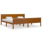 vidaXL Estructura de cama madera maciza pino marrón miel 200x200 cm vidaXL Estructura de cama madera maciza pino marrón miel 200x200 cm