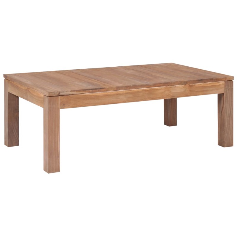 vidaXL Mesa de centro madera teca maciza acabado natural 110x60x40 cm vidaXL Mesa de centro madera teca maciza acabado natural 110x60x40 cm