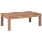 vidaXL Mesa de centro madera teca maciza acabado natural 110x60x40 cm vidaXL Mesa de centro madera teca maciza acabado natural 110x60x40 cm