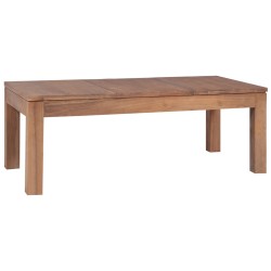vidaXL Mesa de centro madera teca maciza acabado natural 110x60x40 cm