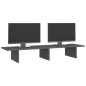 vidaXL Soporte de monitor madera maciza de pino gris 100x27x15 cm