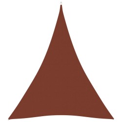 vidaXL Toldo de vela triangular tela Oxford terracota 3x4x4 m