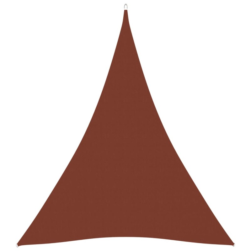 vidaXL Toldo de vela triangular tela Oxford terracota 3x4x4 m vidaXL Toldo de vela triangular tela Oxford terracota 3x4x4 m