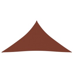 vidaXL Toldo de vela triangular tela Oxford terracota 3x4x4 m