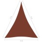 vidaXL Toldo de vela triangular tela Oxford terracota 3x4x4 m vidaXL Toldo de vela triangular tela Oxford terracota 3x4x4 m