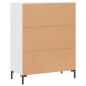 vidaXL Aparador de madera de ingeniería blanco 69,5x34x90 cm