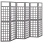 vidaXL Biombo/Enrejado de 6 paneles madera de abeto gris 242,5x180 cm vidaXL Biombo/Enrejado de 6 paneles madera de abeto gris 242,5x180 cm
