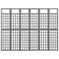 vidaXL Biombo/Enrejado de 6 paneles madera de abeto gris 242,5x180 cm vidaXL Biombo/Enrejado de 6 paneles madera de abeto gris 242,5x180 cm