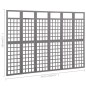 vidaXL Biombo/Enrejado de 6 paneles madera de abeto gris 242,5x180 cm vidaXL Biombo/Enrejado de 6 paneles madera de abeto gris 242,5x180 cm
