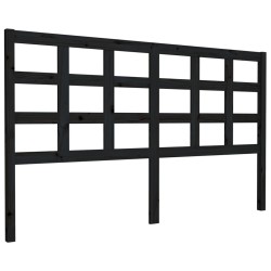 vidaXL Cabecero de cama madera maciza de pino negro 165,5x4x100 cm