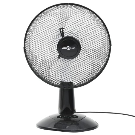 vidaXL Ventilador de sobremesa 3 velocidades negro 30 cm 40 W