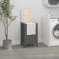vidaXL Baúl para la colada madera maciza de pino gris 44x44x76 cm vidaXL Baúl para la colada madera maciza de pino gris 44x44x76 cm