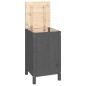 vidaXL Baúl para la colada madera maciza de pino gris 44x44x76 cm vidaXL Baúl para la colada madera maciza de pino gris 44x44x76 cm