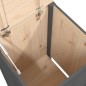 vidaXL Baúl para la colada madera maciza de pino gris 44x44x76 cm vidaXL Baúl para la colada madera maciza de pino gris 44x44x76 cm