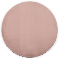 vidaXL Alfombra de pelo sintético de conejo rosa envejecido 160 cm