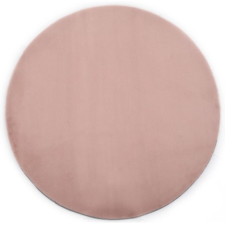 vidaXL Alfombra de pelo sintético de conejo rosa envejecido 160 cm