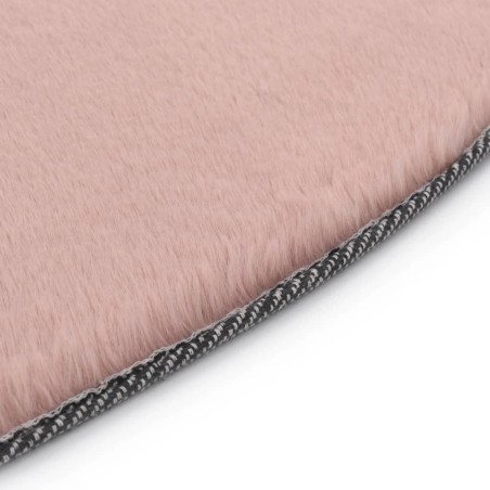 vidaXL Alfombra de pelo sintético de conejo rosa envejecido 160 cm