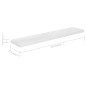 vidaXL Estante flotante pared 2 uds MDF blanco brillo 120x23,5x3,8 cm vidaXL Estante flotante pared 2 uds MDF blanco brillo 120x23,5x3,8 cm