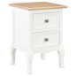 vidaXL Mesitas de noche 2 unidades MDF blanco 35x30x49 cm vidaXL Mesitas de noche 2 unidades MDF blanco 35x30x49 cm
