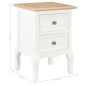 vidaXL Mesitas de noche 2 unidades MDF blanco 35x30x49 cm vidaXL Mesitas de noche 2 unidades MDF blanco 35x30x49 cm