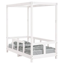 vidaXL Estructura de cama para niños madera de pino blanco 70x140 cm