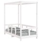 vidaXL Estructura de cama para niños madera de pino blanco 70x140 cm
