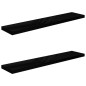 vidaXL Estantes flotantes pared 2 uds MDF negro brillo 120x23,5x3,8 cm vidaXL Estantes flotantes pared 2 uds MDF negro brillo 120x23,5x3,8 cm