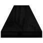 vidaXL Estantes flotantes pared 2 uds MDF negro brillo 120x23,5x3,8 cm vidaXL Estantes flotantes pared 2 uds MDF negro brillo 120x23,5x3,8 cm