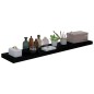 vidaXL Estantes flotantes pared 2 uds MDF negro brillo 120x23,5x3,8 cm vidaXL Estantes flotantes pared 2 uds MDF negro brillo 120x23,5x3,8 cm
