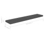 vidaXL Estante flotante de pared 4 uds MDF gris brillo 120x23,5x3,8 cm vidaXL Estante flotante de pared 4 uds MDF gris brillo 120x23,5x3,8 cm