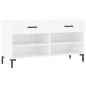 vidaXL Banco zapatero madera de ingeniería blanco 102x35x55 cm vidaXL Banco zapatero madera de ingeniería blanco 102x35x55 cm
