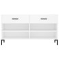 vidaXL Banco zapatero madera de ingeniería blanco 102x35x55 cm vidaXL Banco zapatero madera de ingeniería blanco 102x35x55 cm