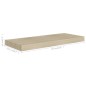 vidaXL Estante flotante de pared 4 uds MDF roble 60x23,5x3,8 cm