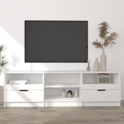 vidaXL Mueble para TV madera contrachapada blanco 150x33,5x45 cm