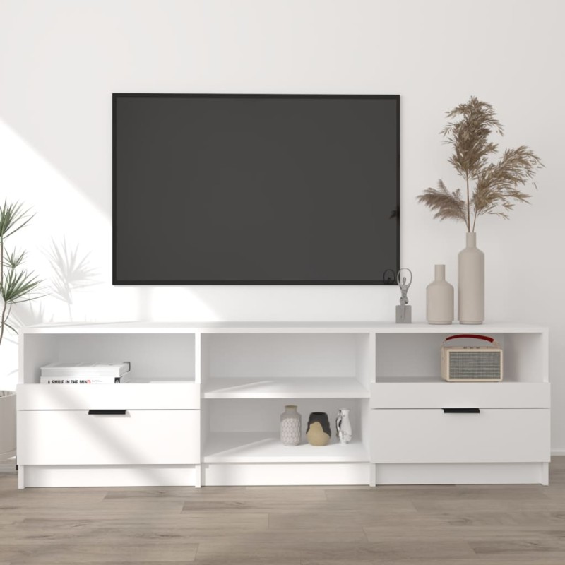 vidaXL Mueble para TV madera contrachapada blanco 150x33,5x45 cm