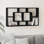 vidaXL Estantería de pared con 8 compartimentos negro vidaXL Estantería de pared con 8 compartimentos negro