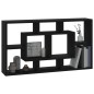 vidaXL Estantería de pared con 8 compartimentos negro vidaXL Estantería de pared con 8 compartimentos negro