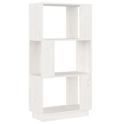 vidaXL Estantería/divisor de espacios madera pino blanco 51x25x101 cm
