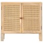 vidaXL Aparador de madera maciza mango y caña natural 80x30x73 cm vidaXL Aparador de madera maciza mango y caña natural 80x30x73 cm