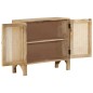 vidaXL Aparador de madera maciza mango y caña natural 80x30x73 cm vidaXL Aparador de madera maciza mango y caña natural 80x30x73 cm
