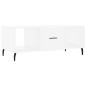vidaXL Mesa de centro madera contrachapada blanco 102x50x40 cm