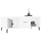 vidaXL Mesa de centro madera contrachapada blanco 102x50x40 cm