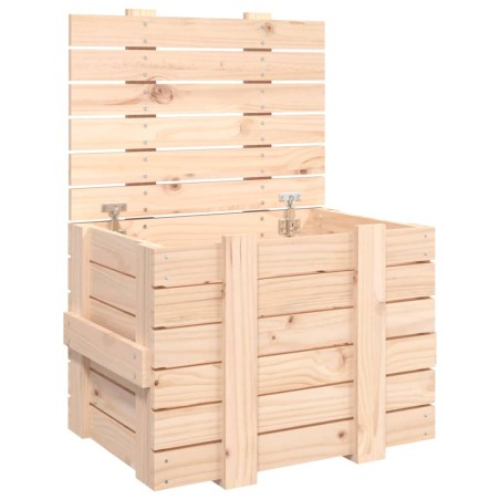 vidaXL Caja de almacenaje madera maciza de pino 58x40,5x42 cm