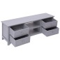 vidaXL Mueble para TV madera de paulownia gris 115x30x40 cm vidaXL Mueble para TV madera de paulownia gris 115x30x40 cm