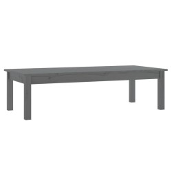 vidaXL Mesa de centro de madera maciza de pino gris 110x50x30 cm