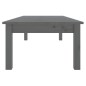vidaXL Mesa de centro de madera maciza de pino gris 110x50x30 cm vidaXL Mesa de centro de madera maciza de pino gris 110x50x30 cm