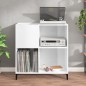vidaXL Mueble discos madera contrachapada blanco brillo 84,5x38x89 cm vidaXL Mueble discos madera contrachapada blanco brillo 84,5x38x89 cm