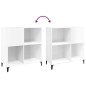 vidaXL Mueble discos madera contrachapada blanco brillo 84,5x38x89 cm vidaXL Mueble discos madera contrachapada blanco brillo 84,5x38x89 cm