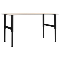 vidaXL Estructura de banco de trabajo 2 uds metal 85x(69-95,5)cm negro
